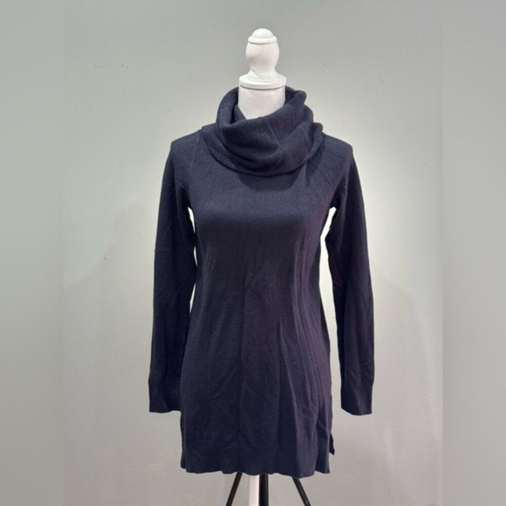 Clearance! Navy Adrienne Vittadini Cowl Neck Sweater Size S EUC